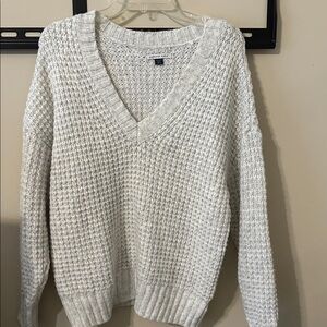 American Eagle Cozy V-Neck Knit Sweater